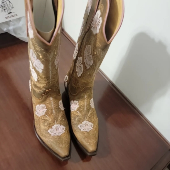Old Gringo Ladies Western Boots Size 7.5B Floral Sheridan 13" Vintage Rust. - Picture 4 of 11